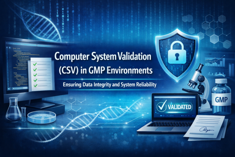 Computer System Validation (CSV) in GMP Environments: Ensuring Data Integrity and System Reliability