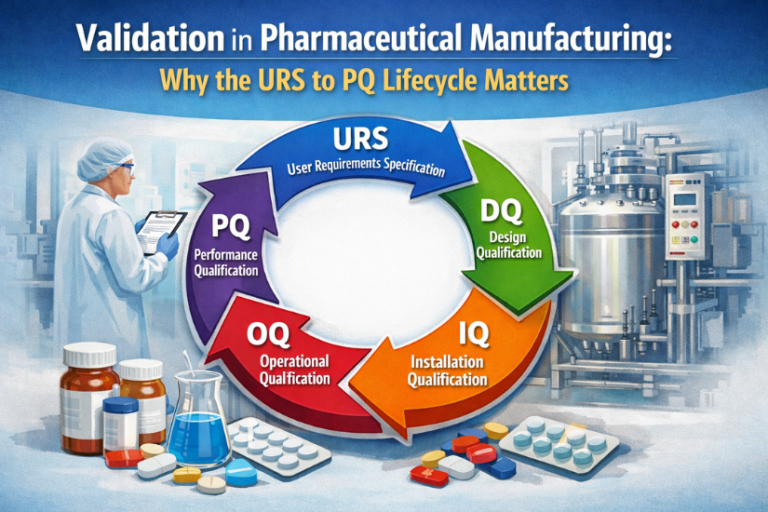 Validation in Pharmaceutical Manufacturing: Why the URS to PQ Lifecycle Matters